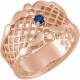 Family Ring Mounting in 10 Karat Rose Gold for Round Stone