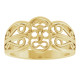 Family Sculptural Ring Mounting in 18 Karat Yellow Gold for Round Stone