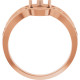 Family Sculptural Ring Mounting in 18 Karat Rose Gold for Round Stone