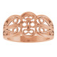 Family Sculptural Ring Mounting in 18 Karat Rose Gold for Round Stone