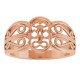 Family Sculptural Ring Mounting in 18 Karat Rose Gold for Round Stone