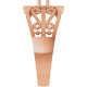 Family Sculptural Ring Mounting in 18 Karat Rose Gold for Round Stone