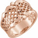 Family Ring Mounting in 14 Karat Rose Gold for Round Stone