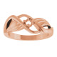 Family Criss Cross Ring Mounting in 18 Karat Rose Gold for Round Stone