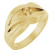 Family Criss Cross Ring Mounting in 18 Karat Yellow Gold for Round Stone