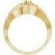 Family Criss Cross Ring Mounting in 18 Karat Yellow Gold for Round Stone
