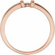 Family Stackable Ring Mounting in 18 Karat Rose Gold for Round Stone
