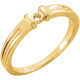 Family Stackable Ring Mounting in 18 Karat Yellow Gold for Round Stone