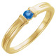 Family Stackable Ring Mounting in 18 Karat Yellow Gold for Round Stone