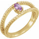 Family Negative Space Ring Mounting in 18 Karat Yellow Gold for Oval Stone