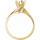 Twist Solitaire Ring Mounting in 10 Karat Rose Gold for Round Stone