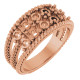 Family Negative Space Ring Mounting in 18 Karat Rose Gold for Round Stone