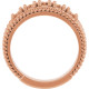 Family Negative Space Ring Mounting in 18 Karat Rose Gold for Round Stone