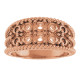 Family Negative Space Ring Mounting in 18 Karat Rose Gold for Round Stone