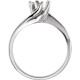 Twist Solitaire Ring Mounting in 18 Karat White Gold for Round Stone