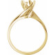 Twist Solitaire Ring Mounting in 10 Karat Yellow Gold for Round Stone