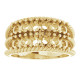 Family Negative Space Ring Mounting in 18 Karat Yellow Gold for Round Stone