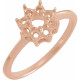 Cluster Ring Mounting in 10 Karat Rose Gold for Round Stone