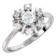 Halo Style Ring Mounting in Platinum for Round Stone