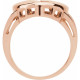 Engravable Family Heart Ring Mounting in 10 Karat Rose Gold for Round Stone