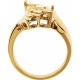 Solitaire Ring Mounting in 18 Karat Yellow Gold for Marquise Stone