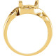 Accented Ring Mounting in 10 Karat Yellow Gold for Marquise Stone