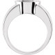 Bezel Set Ring Mounting in 18 Karat White Gold for Oval Stone