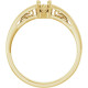 Solitaire Scroll Setting Ring Mounting in 18 Karat Yellow Gold for Round Stone