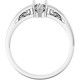 Scroll Setting Solitaire Ring Mounting in 10 Karat White Gold for Oval Stone