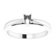 Scroll Setting Solitaire Ring Mounting in 10 Karat White Gold for Pear Cut Stone