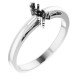 Marquise 6 Prong V End Scroll Setting Ring Mounting in 18 Karat White Gold for Marquise Stone