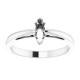 Marquise 6 Prong V End Scroll Setting Ring Mounting in 18 Karat White Gold for Marquise Stone