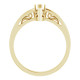 Marquise 6 Prong V End Scroll Setting Ring Mounting in 18 Karat Yellow Gold for Marquise Stone