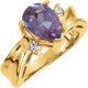 Accented Ring Mounting in 18 Karat Yellow Gold for Pear Cut Stone