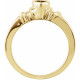 Bezel Set Accented Ring Mounting in 18 Karat Yellow Gold for Marquise Stone