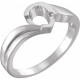Solitaire Ring Mounting in Sterling Silver for Pear Cut Stone