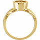 Bezel Set Split Shank Ring Mounting in 18 Karat Rose Gold for Oval Stone