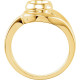 Bezel Set Ring Mounting in 18 Karat Yellow Gold for Round Stone