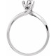 Pear Solitaire Ring Mounting in 18 Karat White Gold for Pear Cut Stone