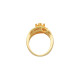 Square V Prong Solitaire Ring Mounting in 10 Karat Rose Gold for Square Stone