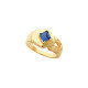 Square V Prong Solitaire Ring Mounting in 14 Karat Rose Gold for Square Stone