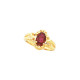 Scroll Solitaire Ring Mounting in 10 Karat Rose Gold for Oval Stone