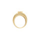 Bezel Set Ring Mounting in 10 Karat Rose Gold for Pear Cut Stone