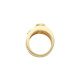 Etruscan Style Bezel Set Band Mounting in 18 Karat Rose Gold for Oval Stone