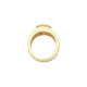 Bezel Set Solitaire Ring Mounting in 10 Karat Rose Gold for Square Stone
