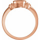 Cabochon Bezel Set Ring Mounting in 10 Karat Rose Gold for Oval Stone