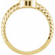Cabochon Rope Ring Mounting in 10 Karat Yellow Gold for Round Stone