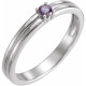 Family Stackable Ring Mounting in Platinum for Round Stone