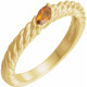 Family Stackable Rope Ring Mounting in 18 Karat Yellow Gold for Marquise Stone