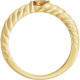 Family Stackable Rope Ring Mounting in 18 Karat Yellow Gold for Marquise Stone